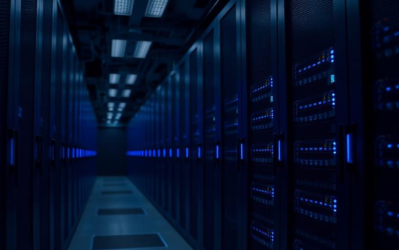A data centre server aisle