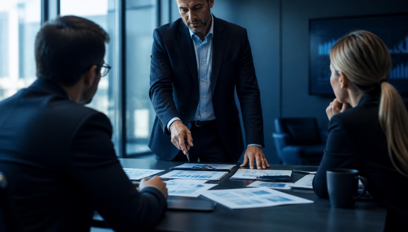 A workplace matter being discussed in a private office
